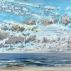 Noordzee (29 VII 2022) pastel op papier, 32 x 50 cm (lijst 47 x 64 cm)
