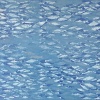 VERKOCHT Blauwe haringzee (2023) monoprint, 57 x 77 cm