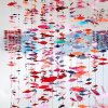 Rode School (2020-2021) installatie met muurschildering, papierstructuren, monoprints en keramische objecten (i.s.m. Marian Smit)