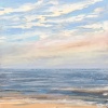 Noordzee (10 IX 2023 F) pastel op papier, 15 x 15 cm