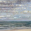 (13 VIII 2023 B) pastel op papier, 15 x 15 cm