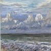 (13 VIII 2023 C) pastel op papier, 15 x 15 cm