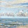 Noordzee (16 VIII 2023 A) pastel op papier, 15 x 15 cm