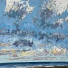 (28 VII 2024 C) pastel op papier, 15 x 15 cm