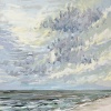 (04 VIII 2024 B) pastel op papier, 15 x 15 cm