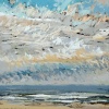 Noordzee (20 VIII 2024 D) pastel op papier, 15 x 15 cm