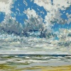 Noordzee (21 VIII 2024 C) pastel op papier, 15 x 15 cm