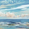 Noordzee (16 VIII 2023 B) pastel op papier, 23 x 70 cm