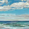 Noordzee (17 VIII 2023 D) pastel op papier, 23 x 70 cm
