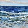 Noordzee (22 VII 2024 F) pastel op papier, 23 x 70 cm