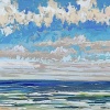 Noordzee (26 VII 2024 D) pastel op papier, 23 x 70 cm