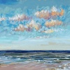 Noordzee (27 VII 2024 D) pastel op papier, 23 x 70 cm