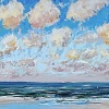 Noordzee (31 VII 2024 D) pastel op papier, 23 x 70 cm