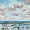 Noordzee (04 VIII 2024 D) pastel op papier, 23 x 70 cm