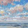 Noordzee (31 VIII 2024 B) pastel op papier, 23 x 70 cm