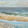 Noordzee (01 IX 2024 B) pastel op papier, 23 x 70 cm