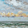 Noordzee (07 VIII 2025 C) pastel op papier, 23 x 70 cm