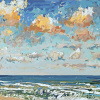 Noordzee (10 VIII 2025 A) pastel op papier, 23 x 70 cm