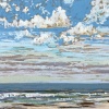 Noordzee (11 VIII 2023 F) pastel op papier, 24 x 32 cm
