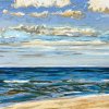 Noordzee (18 VII 2020) pastel op papier, 24 x 32 cm