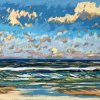 Noordzee (28 VII 2020) pastel op papier, 24 x 32 cm