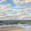 Noordzee (13 IX 2020) pastel op papier, 24 x 32 cm