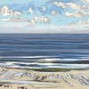 Noordzee bij De Koog (09 V 2021) pastel op papier, 24 x 32 cm (lijst 30 x 40 cm)
