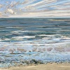 Noordzee bij De Koog (30 VII 2021) pastel op papier, 24 x 32 cm (lijst 30 x 40 cm)
