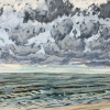 Noordzee  (13 VIII 2021) pastel op papier, 24 x 32 cm