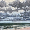 Noordzee  (13 VIII 2021) pastel op papier, 24 x 32 cm