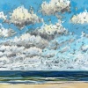 Noordzee (29 VII 2022) pastel op papier, 32 x 49 cm