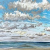 Noordzee (29 VII 2022) pastel op papier, 32 x 49 cm