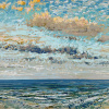 Noordzee (27 VIII 2025 B) pastel op karton, 53 x 73 cm. Te zien in Galerie Posthuys Texel