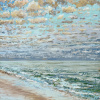 Noordzee (18 VIII 2025 B) pastel op papier, 87 x 67 cm. Te zien in Galerie Posthuys Texel.