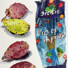 Prikkelrijk (2025) aquarel, 43 x 33 cm. (300 euro bij Galerie Posthuys Texel)